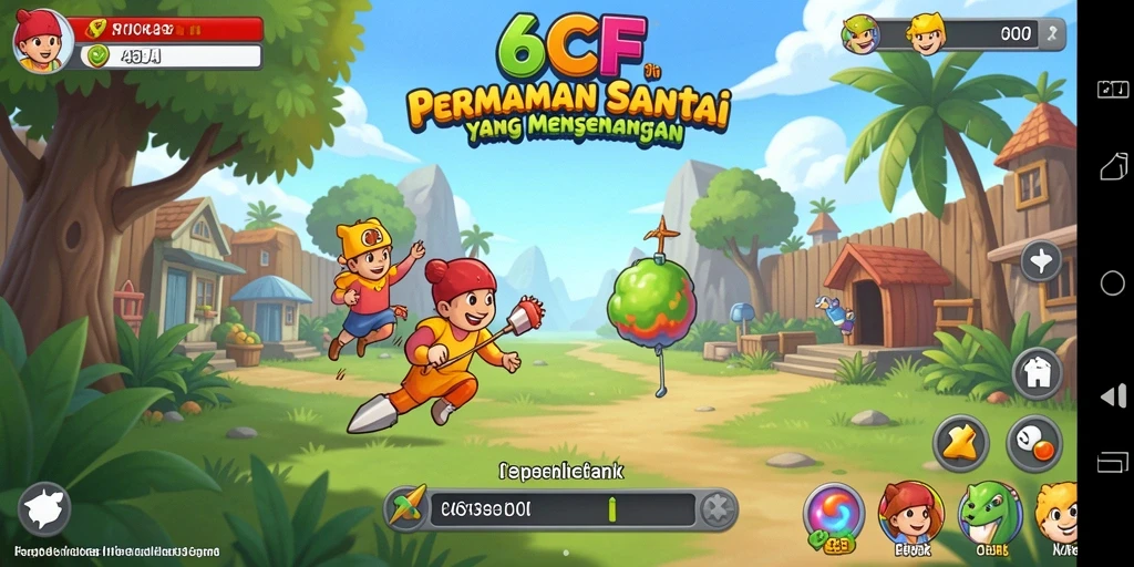 Screenshot menampilkan gameplay menyenangkan di 6CF.