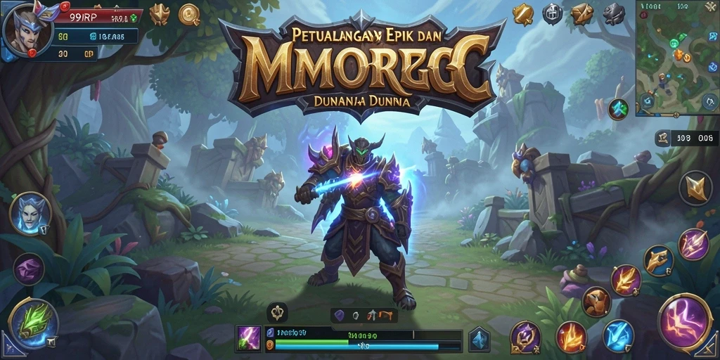 Screenshot gameplay 99RP menunjukkan aksi seru dalam pertempuran MMORPG.