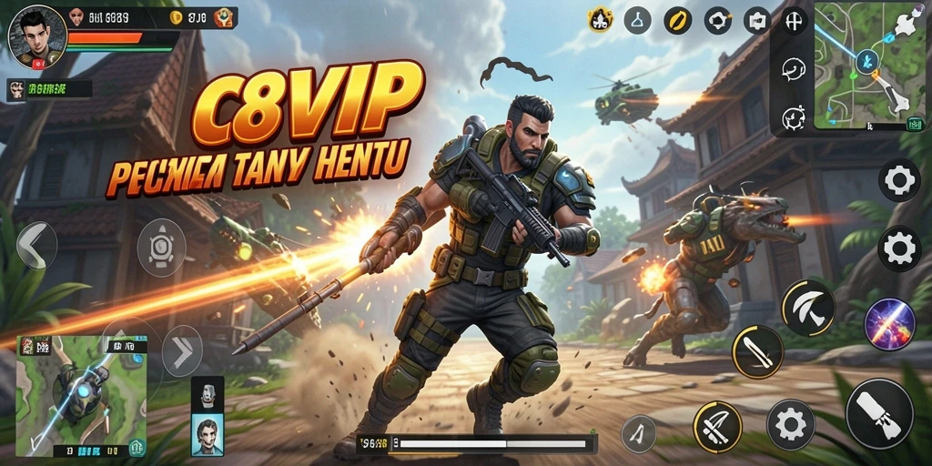 Tampilan gameplay C8VIP yang penuh aksi dan petualangan.