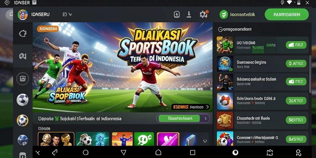 Tangkapan layar menampilkan taruhan olahraga secara real-time di IDNSERU.