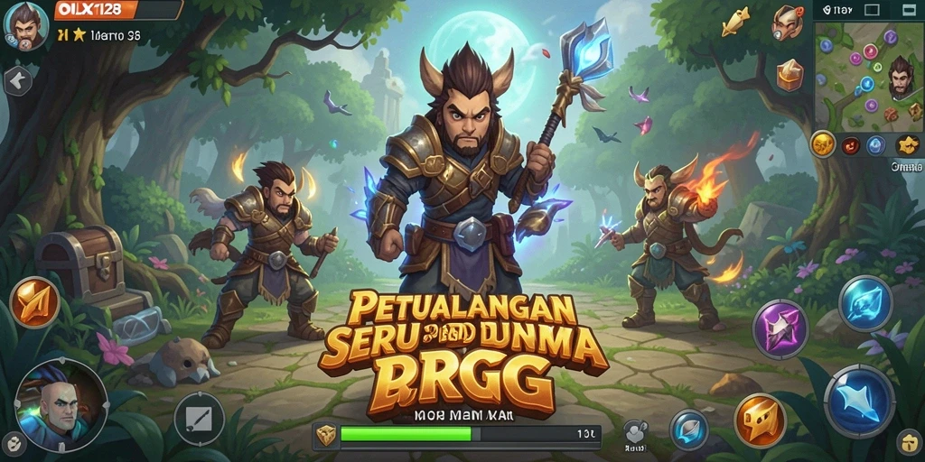 Tampilan gameplay RPG penuh aksi di OLX128.