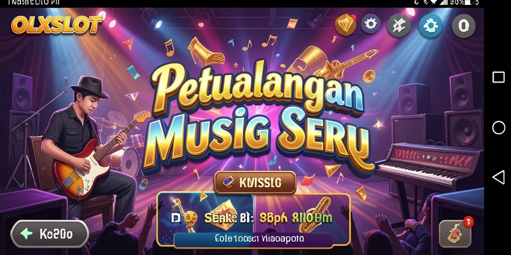 Screenshot OLXSLOT menampilkan gameplay menarik dan interaksi musik.