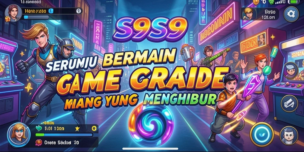 Screenshot utama S9S9 menampilkan gameplay arcade yang seru dan interaktif.