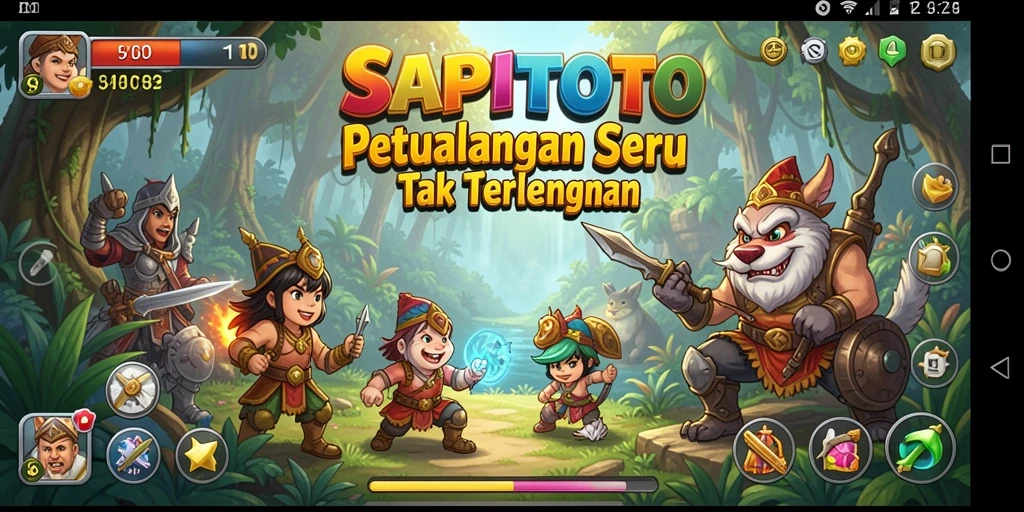 Tampilan gameplay SAPITOTO yang epik dan memikat.