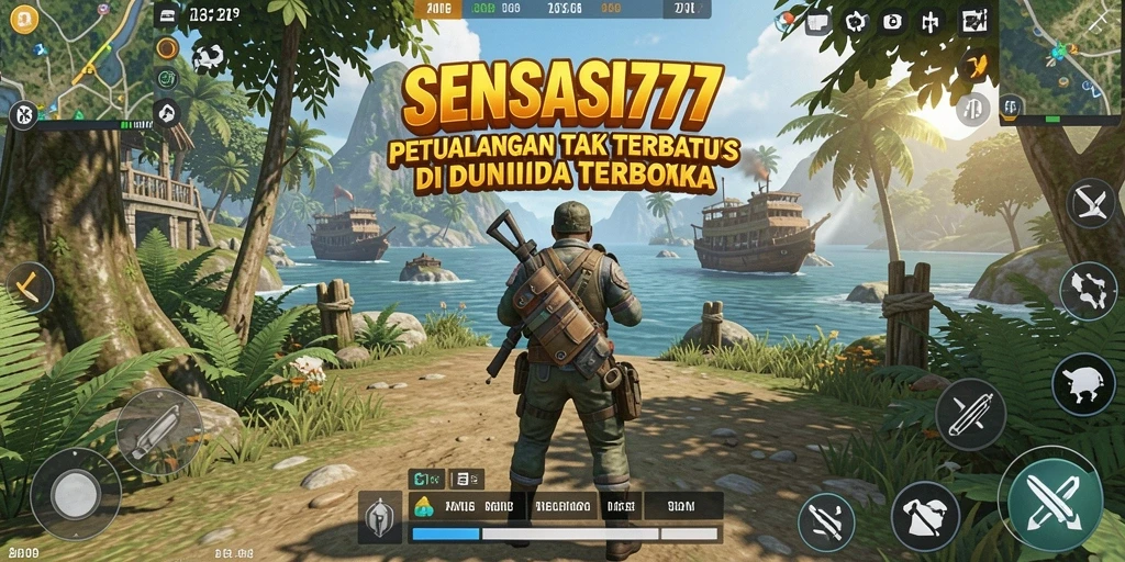 Tangkapan layar gameplay SENSASI777 menampilkan dunia yang luas dan interaktif.