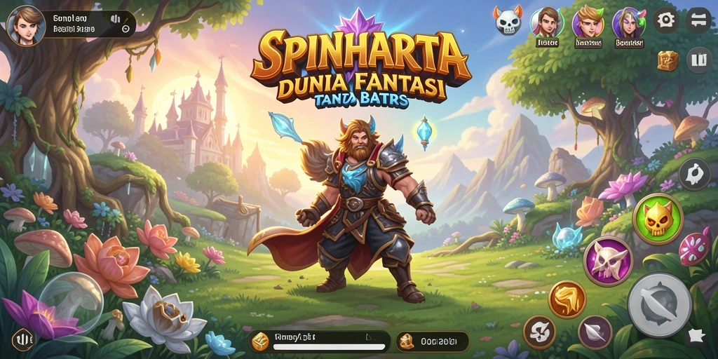 Tampilan gameplay menarik SPINHARTA dengan aksi pertarungan seru.