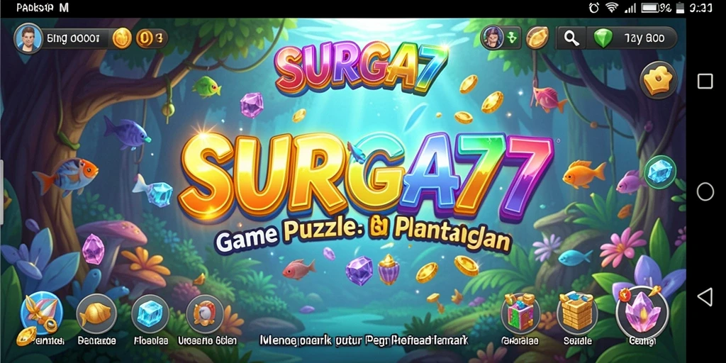 Tampilan gameplay menantang dalam SURGA77 yang penuh warna.