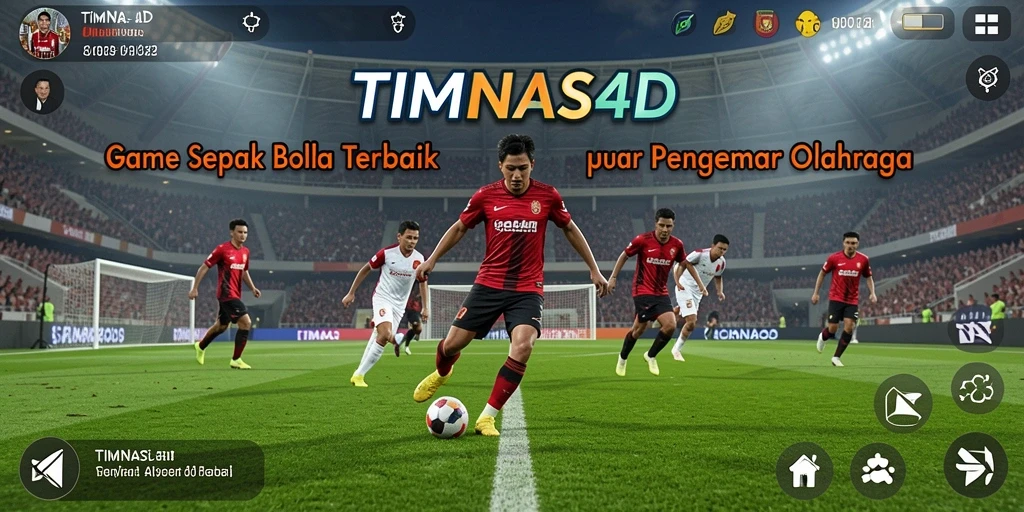 Screenshot gameplay TIMNAS4D dengan aksi seru di lapangan.